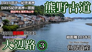 【熊野古道大辺路 3/3】4泊5日113キロ完全踏破！ゴール補陀洛山寺へ！DAY4田子－紀伊浦神駅32.1キロ・DAY5紀伊浦神駅－那智駅15.2キロ（ロングトレイル）