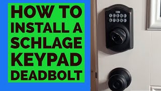 Install SLAGE Keypad Deadbolt Keyless Entry Door Lock