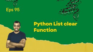 Python List clear Function #95 #lingarajtechhub