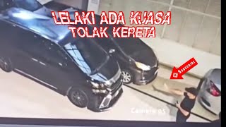 Viral lelaki misteri buat perkara ajaib tolak kereta velfire di parking lot