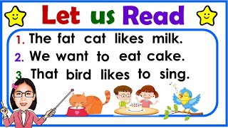 Learn To Read Reading Lesson For Grade1 2 3 Practice Reading Sentences