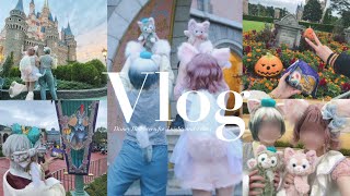 Vlog【Dハロ仮装|ディズニーハロウィンを自作衣装で楽しむ3泊４日ホテルの様子|ツイステガチャ|足湯ハプニング】