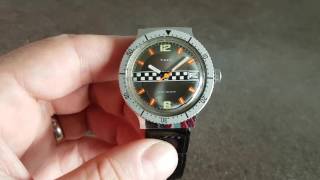 1978 Timex racing or chequered flag vintage watch