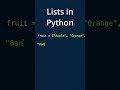 Lists in Python - Part 1 - Creating a List