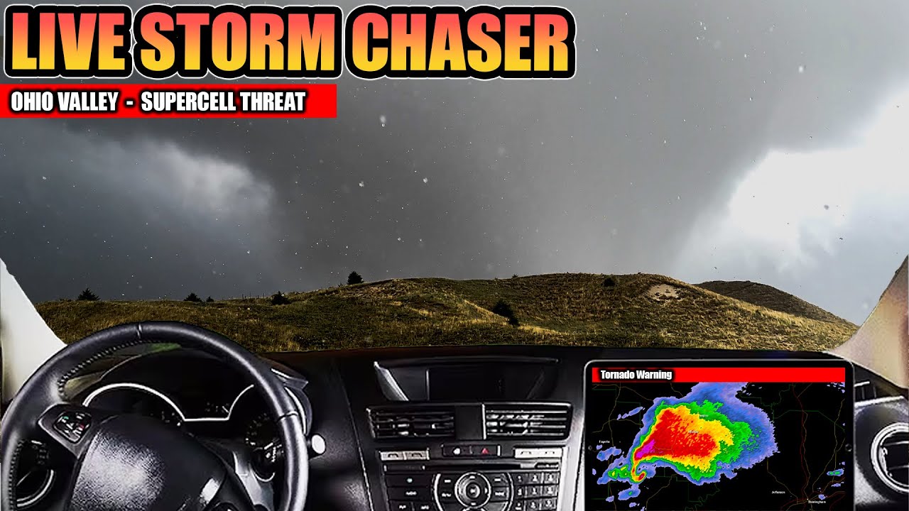 LIVE Storm Chase - Midwest Supercell Threat All Hazards Possible - YouTube