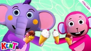 Kent elefante Italiano | Canzone gelato per bambini (Ice Cream Song) | Cartoni Animati