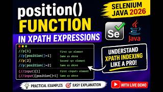 86. position() function in XPath Expressions (Selenium Java 2026)
