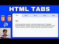 How to Create Tabs using HTML, CSS and JavaScript || Very Easy