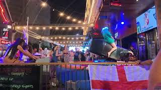 Girl in Green Dress Take on Mechanical Bull | 4K