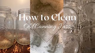 How to Clean Old Mason Jars EASY, NO BLEACH Method ~ Clean Dirty Canning Jars