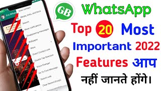Gb WhatsApp Top 20 Most important Home Screen Features Settings आप नहीं जानते होंगे।