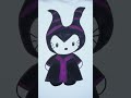 how to draw hello kitty maleficent shorts