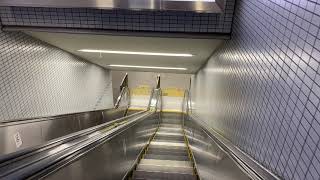 【日立エスカレーター】阪急電車宝塚線三国駅改札口階行き降りエスカレーター【HITACHI Escalator】