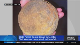 Civil War-era cannonball detonated in Mansfield