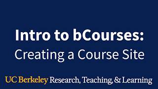 Creating Your Site In bCourses