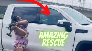 Good Samaritans Smash Truck Windows to Rescue Driver and Save his life in Atlanta Georgia GA