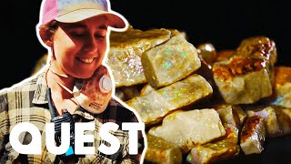 The Misfits Finds $40,000 Worth Of Rare Crystal Opal l Outback Opal Hunters