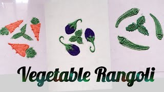 Kalais Kaivannam Rangoli || Vegetable Rangoli