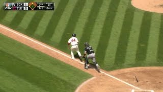 CWS@CLE: Abreu throws out Aviles at home plate in 3rd