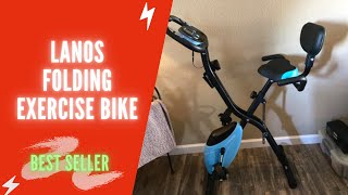 Lanos Folding Exercise Bike with 10-Level Adjustable Magnetic Resistance Review & Assembly 2021