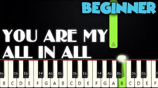 You Are My All In All (Canon D) | BEGINNER PIANO TUTORIAL + SHEET MUSIC by Betacustic