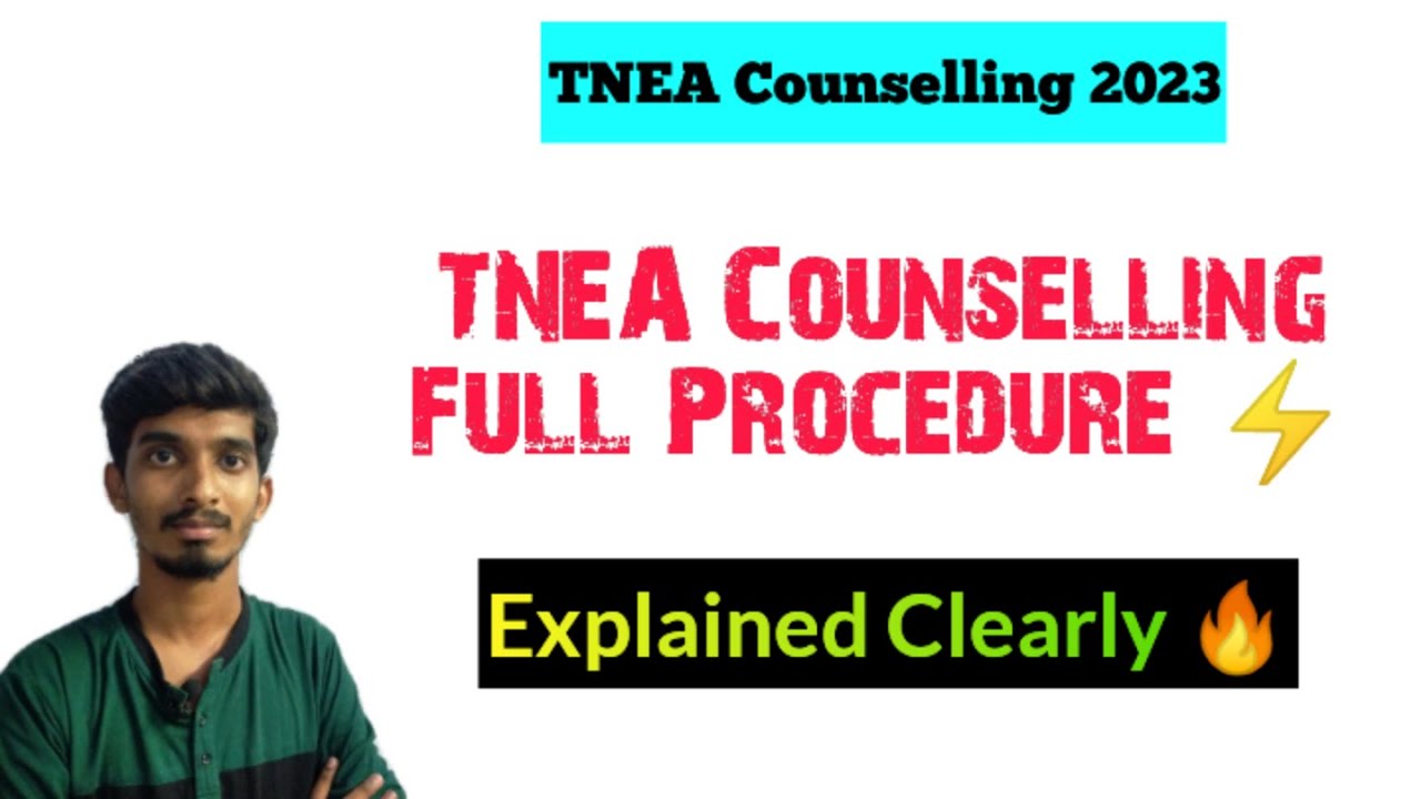 TNEA Counselling 2023 Full Procedure|Explained Clearly - YouTube