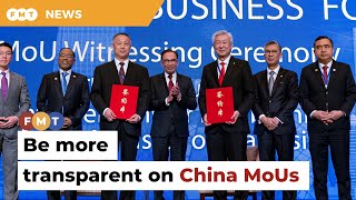 Be more transparent on China MoUs, nation’s image at stake, govt told