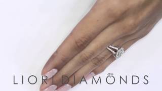 ER-SOLD-120 - 1.68 Carat F-SI1 Pear Shape Diamond Engagement Ring 14k White Gold Vintage Style