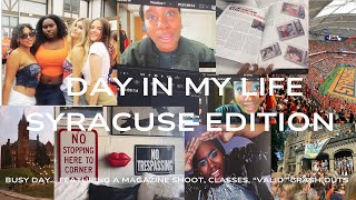DAY IN MY LIFE AS A SYRACUSE UNIVERSITY STUDENT 🍊 | classes, shoot day, and booth hall sneak peak