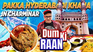 Best Hyderabadi Food in Charminar - Haleem Luqmi Shikampur Maragh - Hyderabadi Shaadi ka Khana