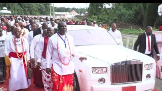 Olu Of Warri Enter With Rolls Royce At Coronation Ceremony