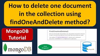 How to delete one document in the collection using findOneAndDelete method? | MongoDB with Java