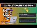 How to Disable Tooltip and MDN Reference in Visual Studio Code