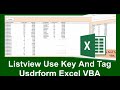 Listview Use Key And Tag Userform Excel VBA