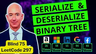 Serialize and Deserialize Binary Tree: 297 - Tree technical interview, @ Google, apple, Amazon, meta