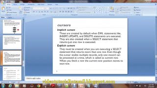 PL/SQL tutorial in tamil - Program Using Implicit cursor