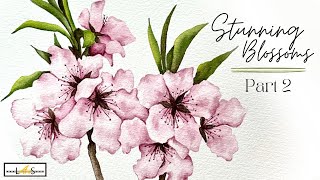 You NEED To Try This! Step-by-Step Watercolor Almond Blossoms!