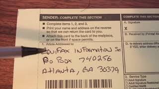 How to prepare certified mailing receipt for credit repair.