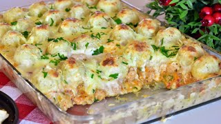 صنية البطاطا  بخلطة الدجاج والباشميل على طريقتي 💯Potato and chicken tray