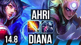 AHRI vs DIANA (MID) | Penta, Rank 3 Ahri, 24/2/8, Legendary | TR Challenger | 14