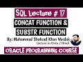 Character functions in Oracle | CONCAT | SUBSTR | SUBSTRING in Oracle | Character functions in sql