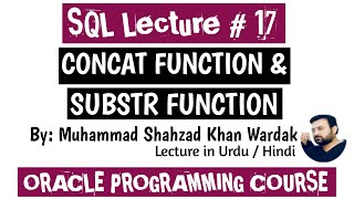 Character functions in Oracle | CONCAT | SUBSTR | SUBSTRING in Oracle | Character functions in sql