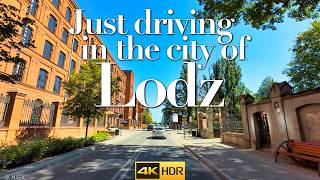 Just driving around the city of Lodz  Łódź in Poland Polska 4K HDR 60 FPS