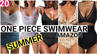 👗20 BEST AMAZON 2024 SUMMER ONE PIECE SWIMSUITS // 1- PIECE BATHING SUITS