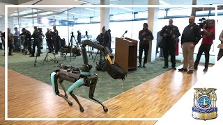 AREA POLICE AGENCIES INTRODUCE ADVANCED 4-LEGGED ROBOT - PRESS CONFERENCE