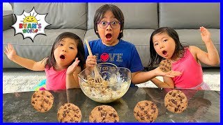 Ryan's Q&A while baking Cookies!!! Interview Kids on Favorite Things!!!