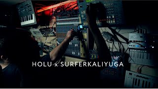 Holu x Surferkaliuga. Enthusiast Place. Elekton Octratrack.Akai MPC Live II. Yamaha Rm1x.Tascam M24