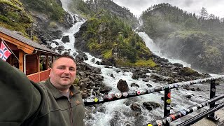 Our Trip From Stavanger to Stryn 553km and went to Låtefossen Waterfall Norway 🇳🇴 3 Sep 2024 Day 4