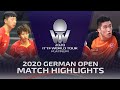 Ma Long/Lin Gaoyuan vs Ho Kwan Kit/Lam Siu Hang | 2020 ITTF German Open Highlights (R16)