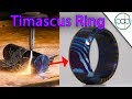 Making a Timascus Ring and Flame Anodizing it!  - Damascus Steel made out of Titanium